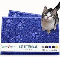 Vista 20 de Andalus - Alfombrilla pequeña para caja de arena de gatos, paquete de 1 - Alfombrilla impermeable, antideslizante y fácil de limpiar para caja