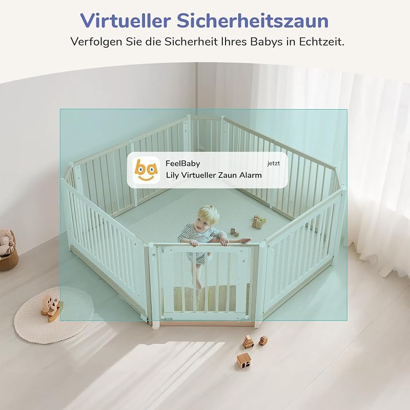 Jeeber 2K Baby Monitor 360° WiFi kamerás bébiőrző éjjellátóval és mozgásérzékeléssel