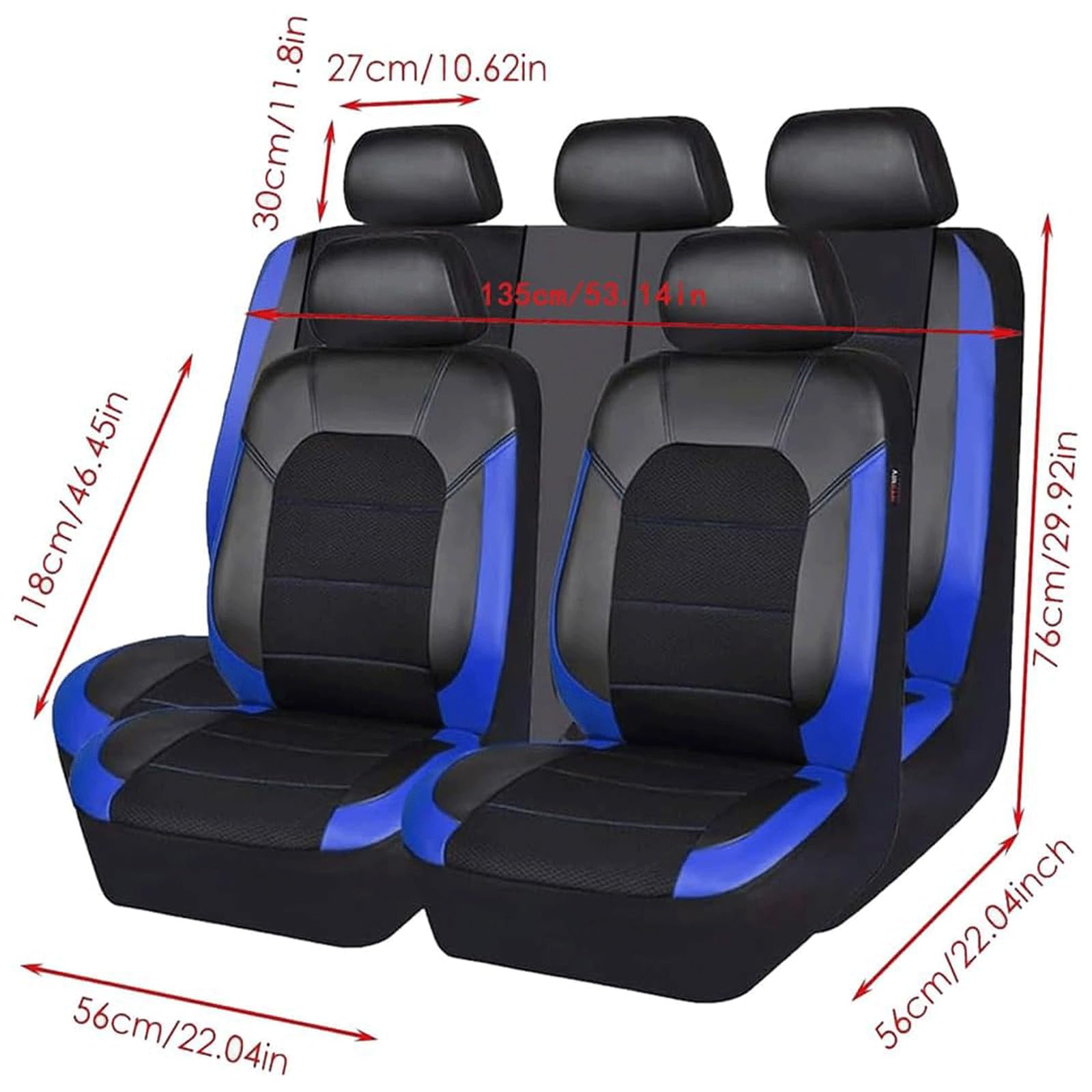 Autositzbezüge Sets Für Fiat 500L Living(351)/500L MPW(351)/500L PRO(330)/500L Trekking(330), Auto Sitzbezüge Leder Sitzschoner Vorne Hinten Schonbezüge Wasserdicht Innenraum Zubehör Autositz