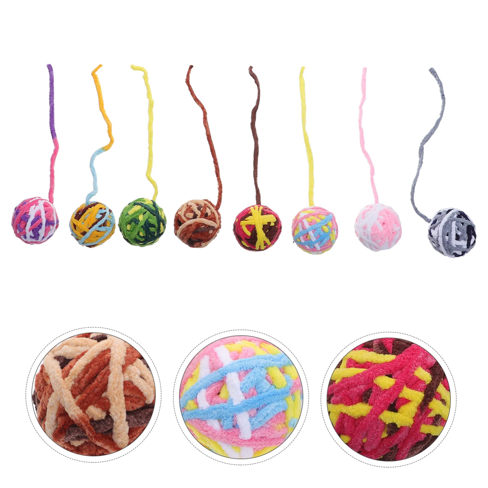 POPETPOP 24pièces Boules De Colorées avec Clochette Jouets Interactifs pour Chats pour Jeu De Votre Animal