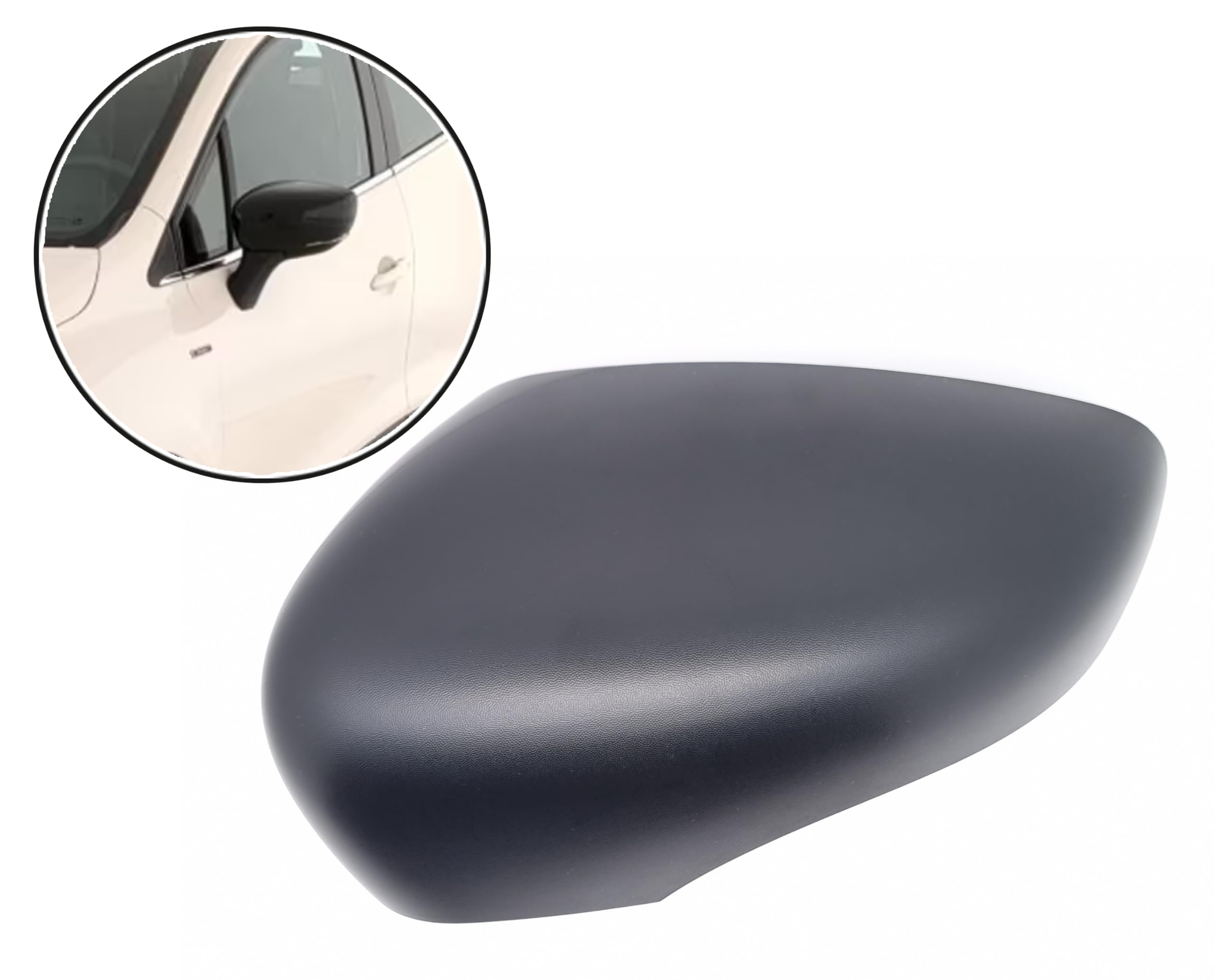 Calotte Specchietti Laterali Per Renault Clio 4 (2012-2019) – Coperture In ABS Nere, Lato Sinistro E Destro, Antigraffio, Sostituzione Facile