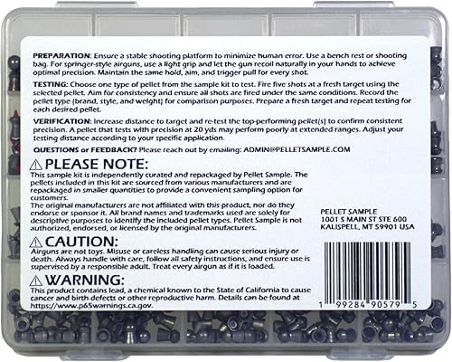 Miniatura 3 de Kit de prueba - Gránulos de pistola de aire calibre .22 (veinte variaciones de pellets)
