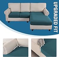Vista 518 de H.VERSAILTEX 2025 New Sectional Couch Covers 8 Pieces Stretch Sofa Covers for Sectional Sofa Set Separate L Shaped Couch Cover for Both Left/Right