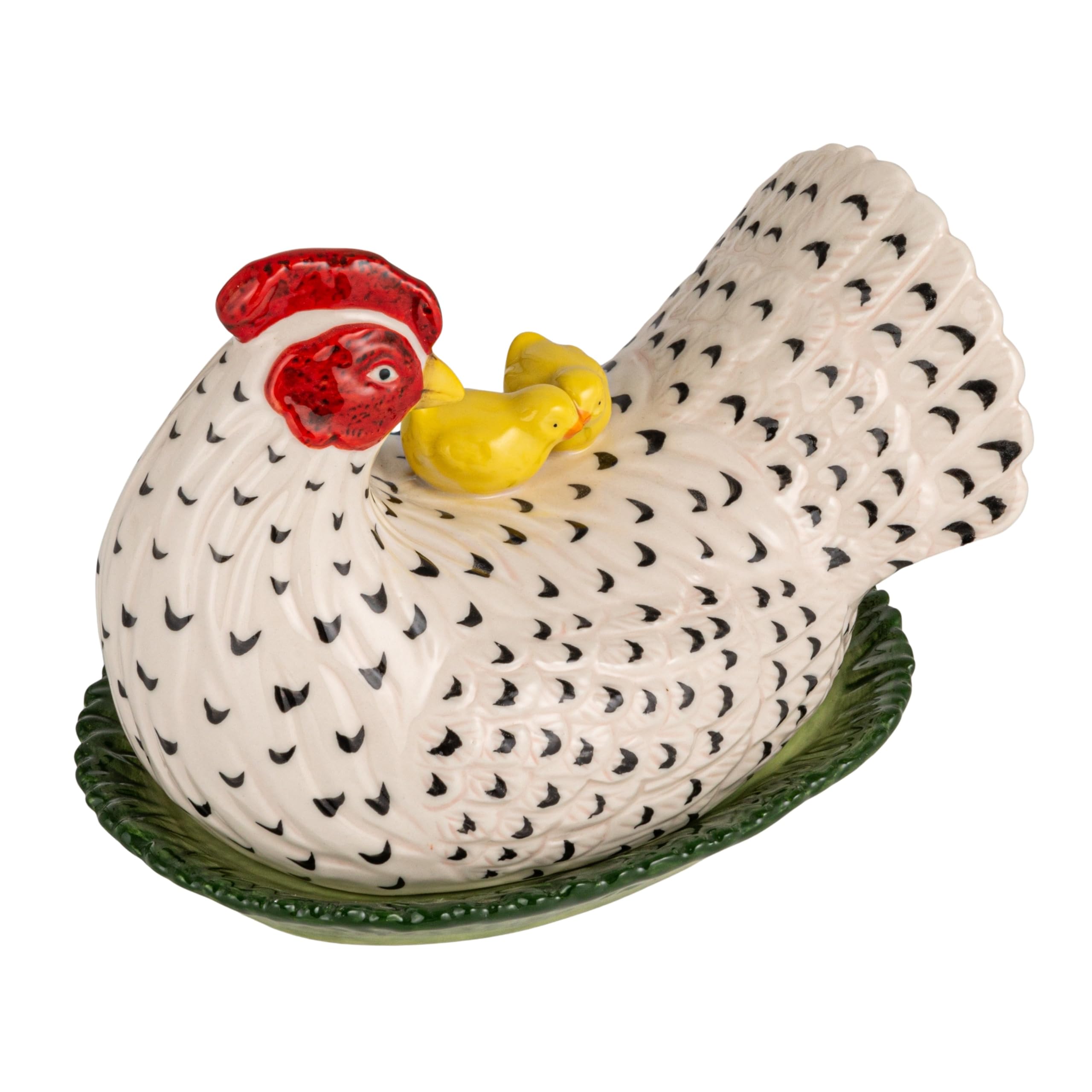 Creative Co-Op Hen Shaped Butter Dish