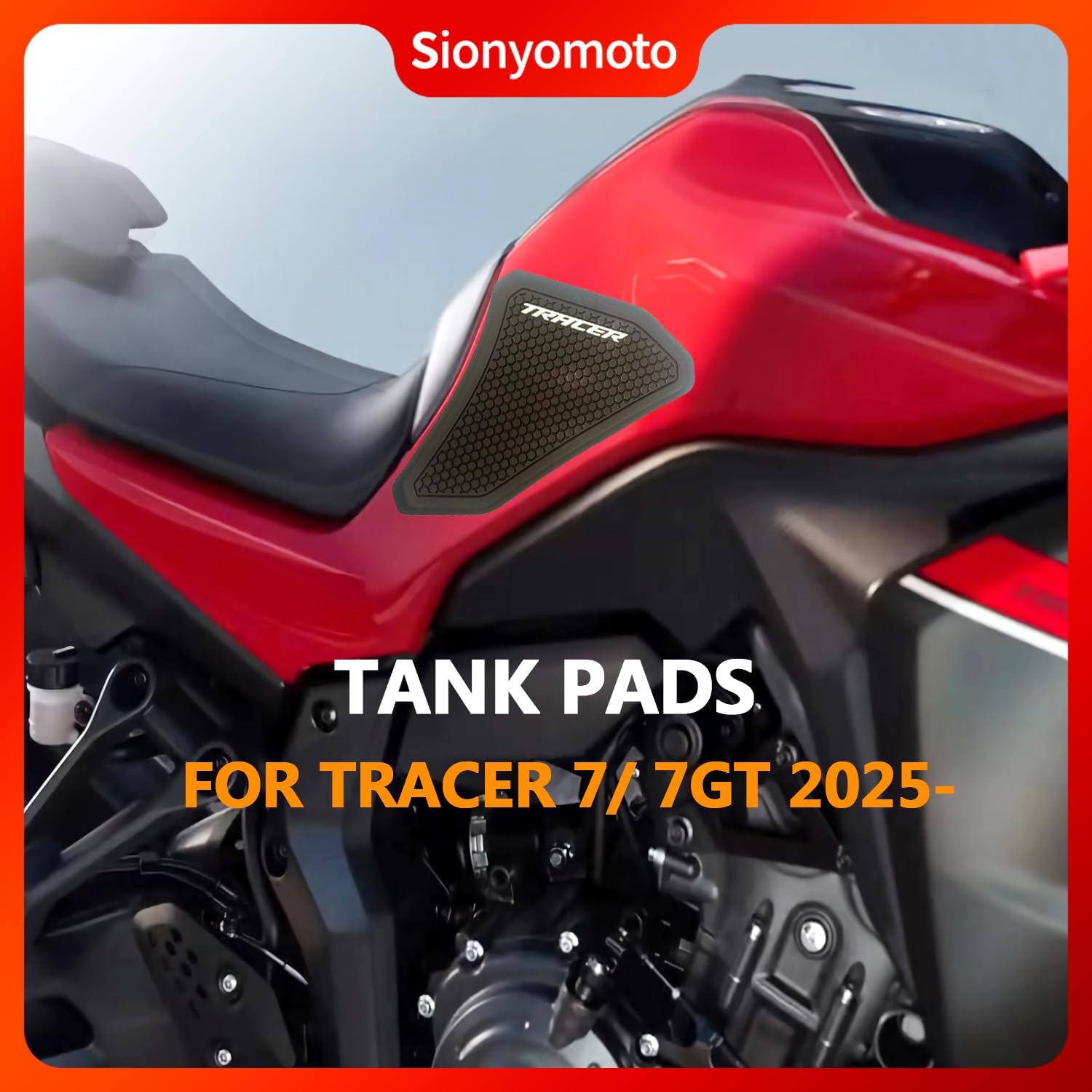 Fuel Gas Tank Pad Protector Stickers Decal Set Compatible with Motorcycle TRACER7 Tracer 7 GT 2025 2pcs