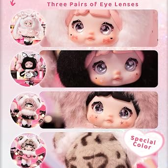 Nommi ピンクエナジーシリーズ かわいいぬいぐるみキーチェーンブラインドボックス8つの可能なスタイルのうち1つNommiキーリング コレクター収集可能な誕生日プレゼントブラインドボックス1個