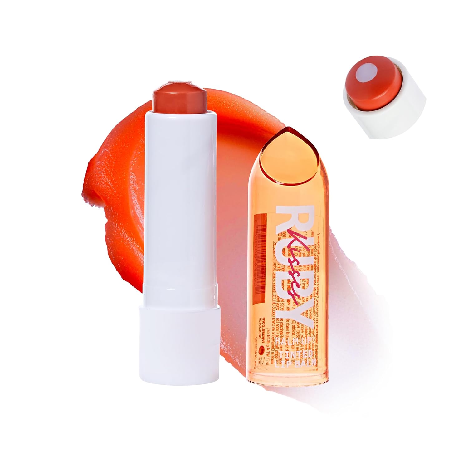 Ruby Kisses Balm Up Tinted Lip Balm, Non-Greasy Hydrating Formula, Nourishing Coconut Core & Vitamin E Infused, Lip Care with Natural Shine, Lightweight Sheer Color (Tangerine)