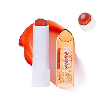 Ruby Kisses Balm Up Tinted Lip Balm, Non-Greasy Hydrating Formula, Nourishing Coconut Core & Vitamin E Infused, Lip Care with Natural Shine, Lightweight Sheer Color Tangerine