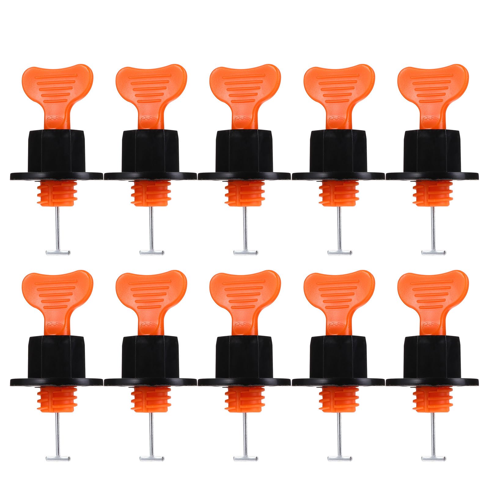 Ciieeo Kit de 100 Pièces de Nivellement de Carrelage Réutilisable en Plastique Aiguilles Interchangeables, Système de Pose pour Sols et Murs, Outil de Bricolage pour Pose Rapide