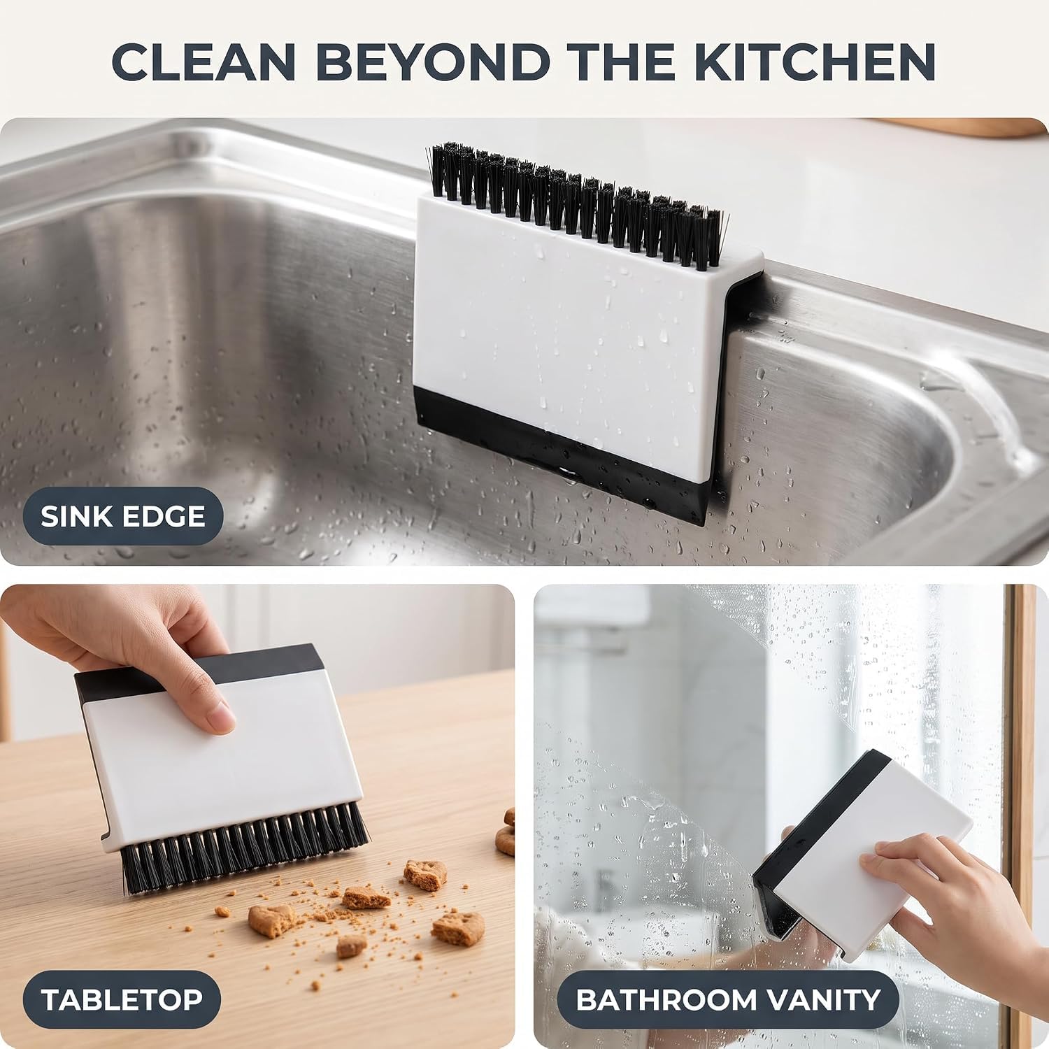Kitchen Sink Squeegee Brush - Clean Fruits & Vegetables -5 Kitchen Sink Squeegee Brush - Clean Fruits & Vegetables -5