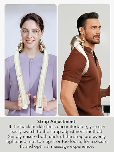 Miniatura 8 de SKG Masajeador de cuello para aliviar el dolor, tejido profundo, Shiatsu, masajeador inalámbrico de cuello y hombros con calor, regalos de Navidad