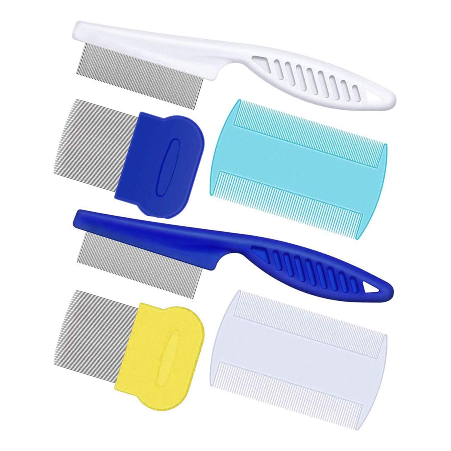 6 Pcs Pet Comb for Flea Lice Cat Dog Tear Stain Remover Combs for Grooming and Removal, Pet Lice Combs Dog Grooming Flea Comb Cat Tear Stain Comb for Removal Dandruff