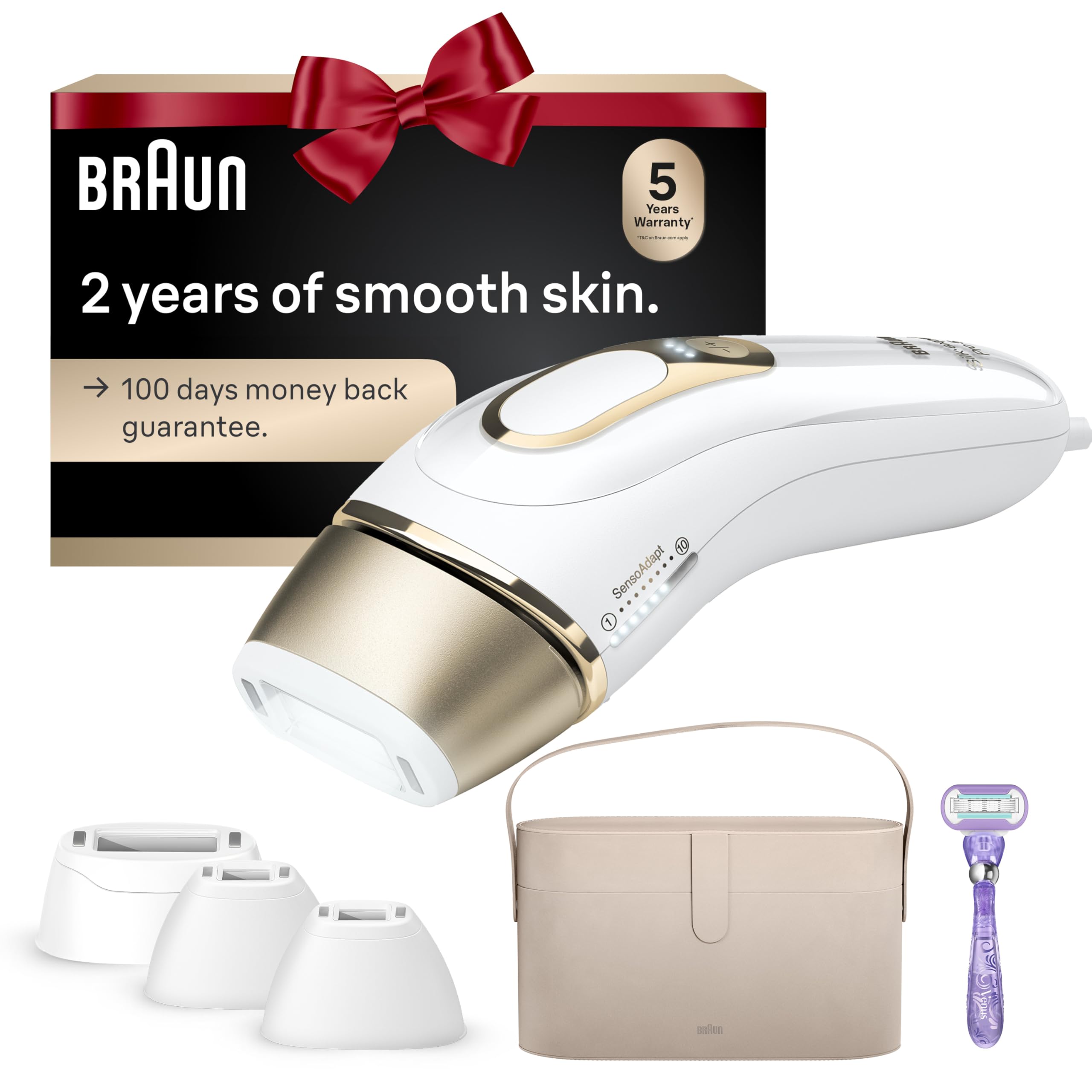 Braun Smart IPL, Silk·Expert Pro 5: at Home Laser Hair Removal for Women and Men, Permanent Visible Hair Reduction in Hair Regrowth for Body & Face, Wide Head and Two Precision Heads, IPL5347Braun Smart IPL, Silk·Expert Pro 5: at Home Laser Hair…