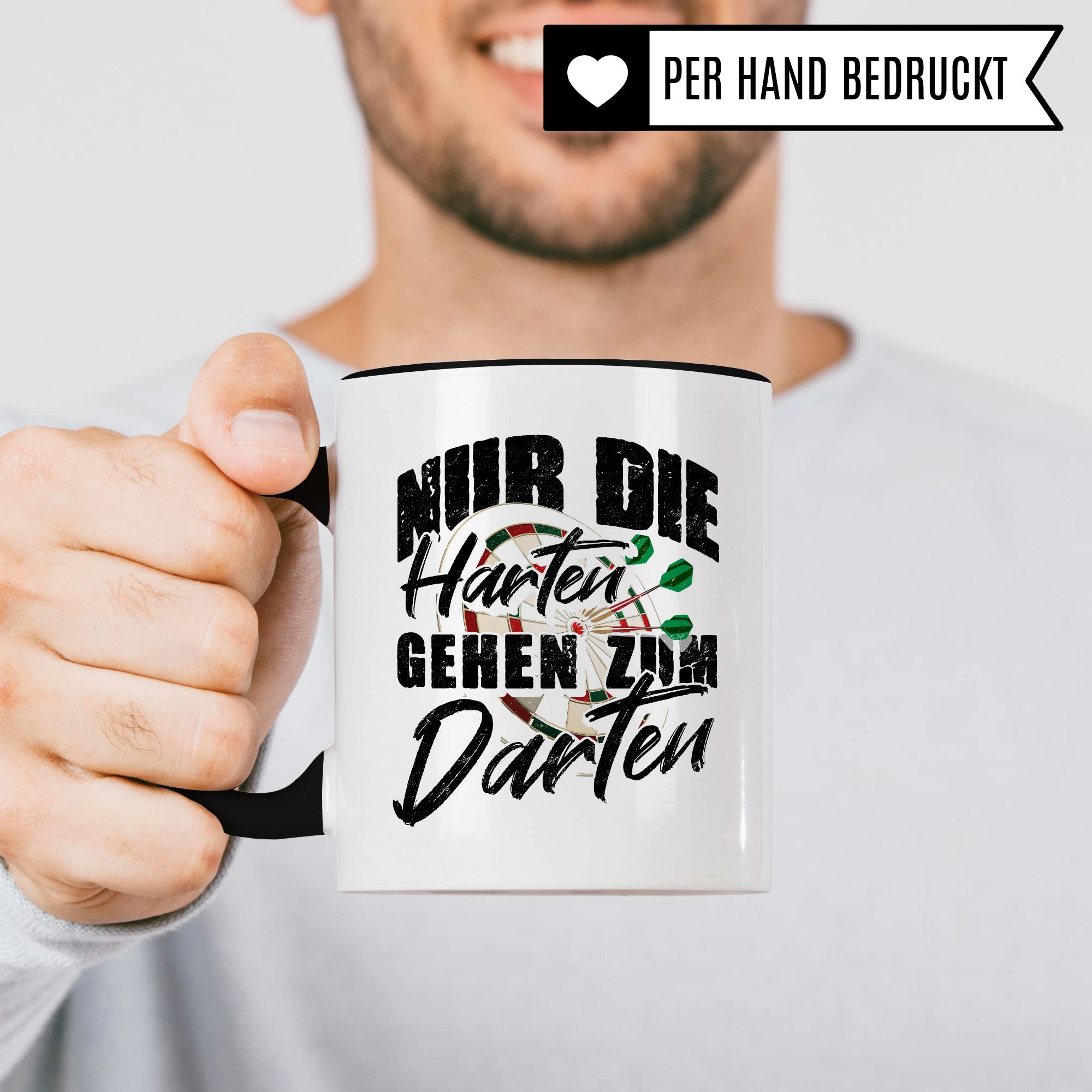 Tazza Da Caff&egrave; Per Giocatori Di Freccette - Design Bianco E Nero - Regalo Perfetto Per Appassionati
