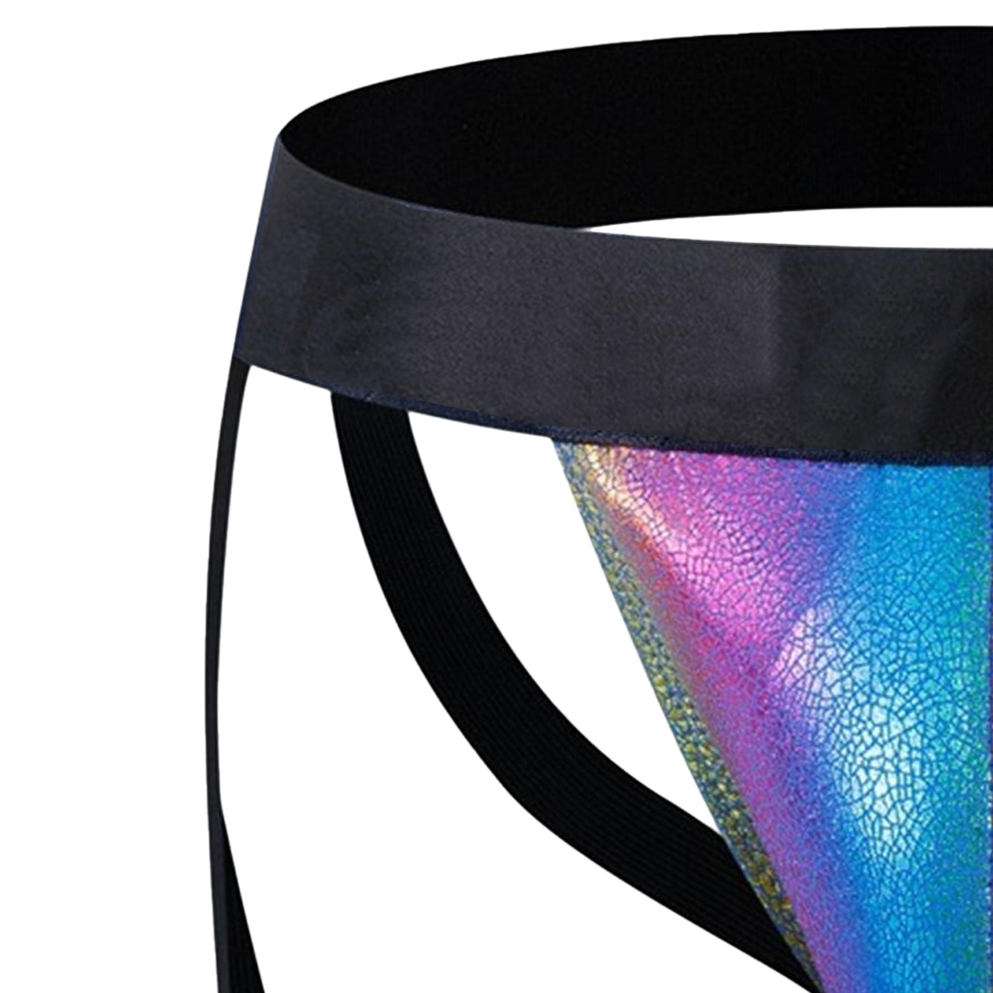JEKE-DG Mens Jock Straps Underwear Thongs With Garter Bikini Briefs Pouch Enhancing G-String Underwear (Medium,Rainbow Color -1Pc)