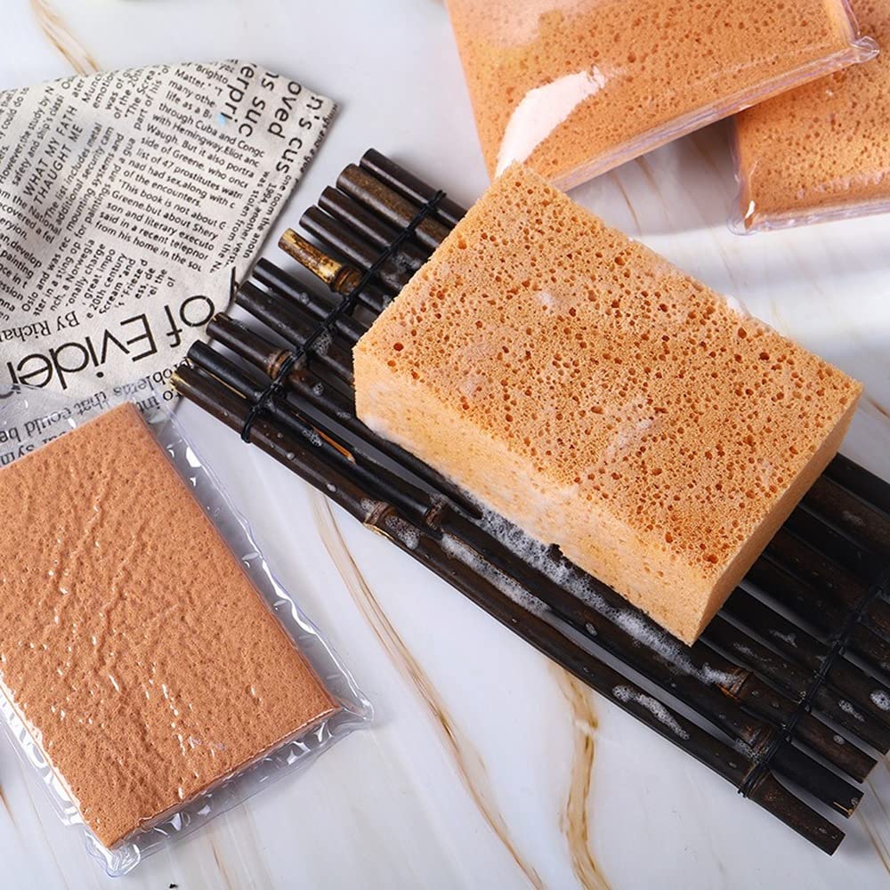 Wytrzymała, super chłonna gąbka do mycia samochodu Honeycomb gąbka ciężarówka mycie narzędzia 2 sztuki brązowe