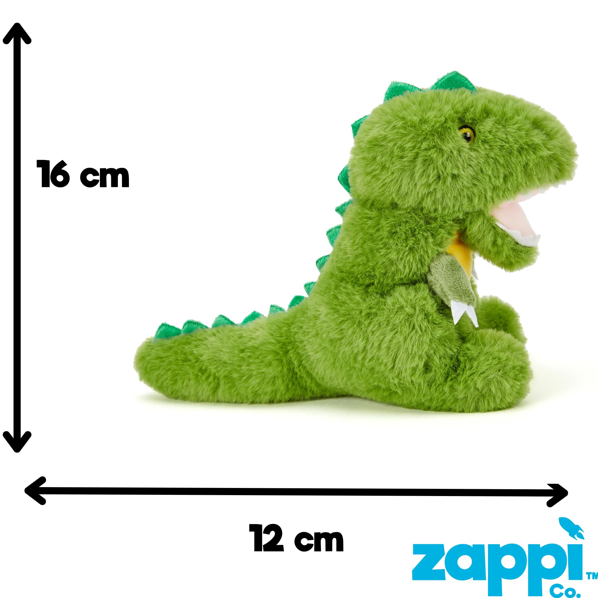 Zappi Co T-Rex Dinosaur 18 cm Plush Toy Realistic Soft Cuddly Prehistoric Animal, Authentic & Lifelike, Ideal for Play & Dinosaur Lovers, Featured on TikTok (18cm Length) - Image 3