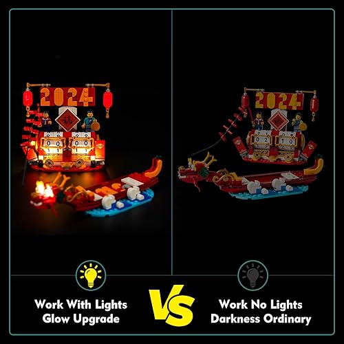 Miniatura 2 de VONADO Kit de luz LED para calendario de festivales Lego 40678 (solo luces, sin modelos) Juego de iluminación creativa Accesorios compatibles con