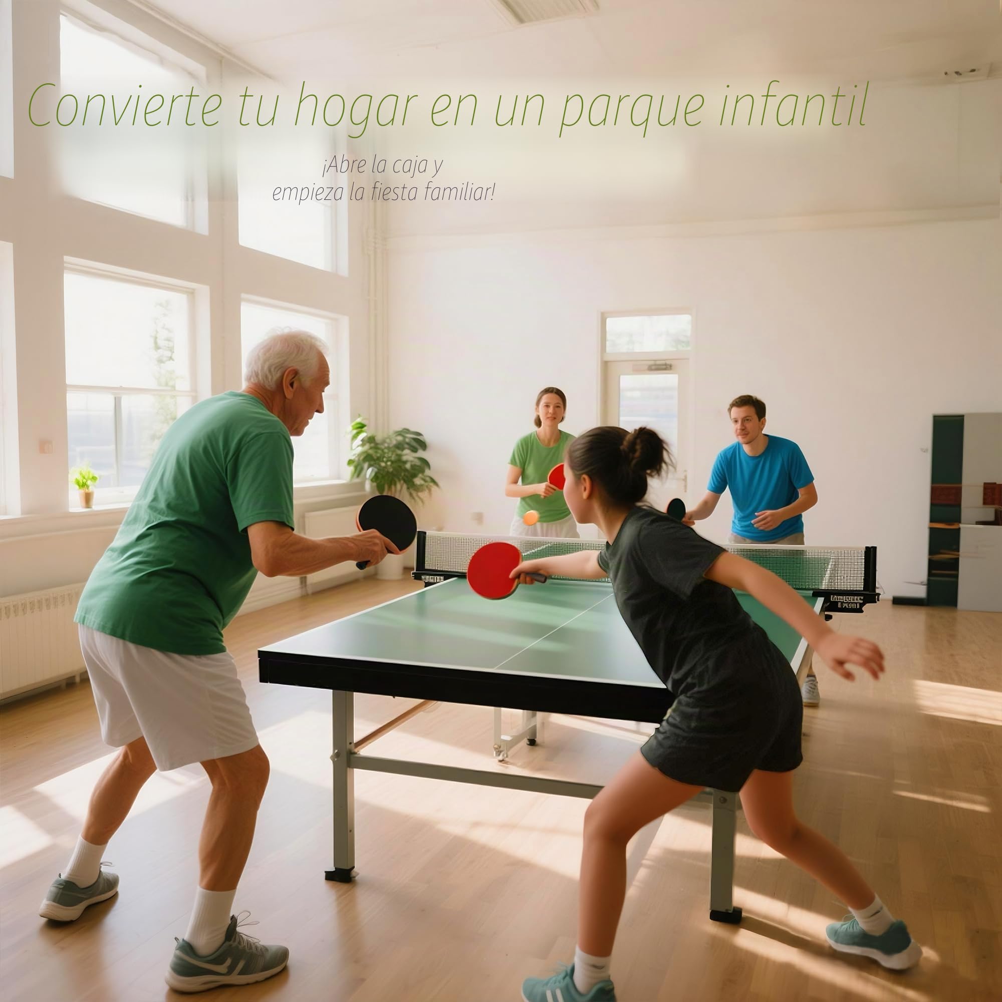 Palas de Ping Pong, Set de Alto Rendimiento - Palas de Tenis de Mesa, Pelotas de Ping Pong, Caja de Almacenamiento - Palas de Ping Pong - Mesa de Ping Pong Exterior, Interior (4 Bats)