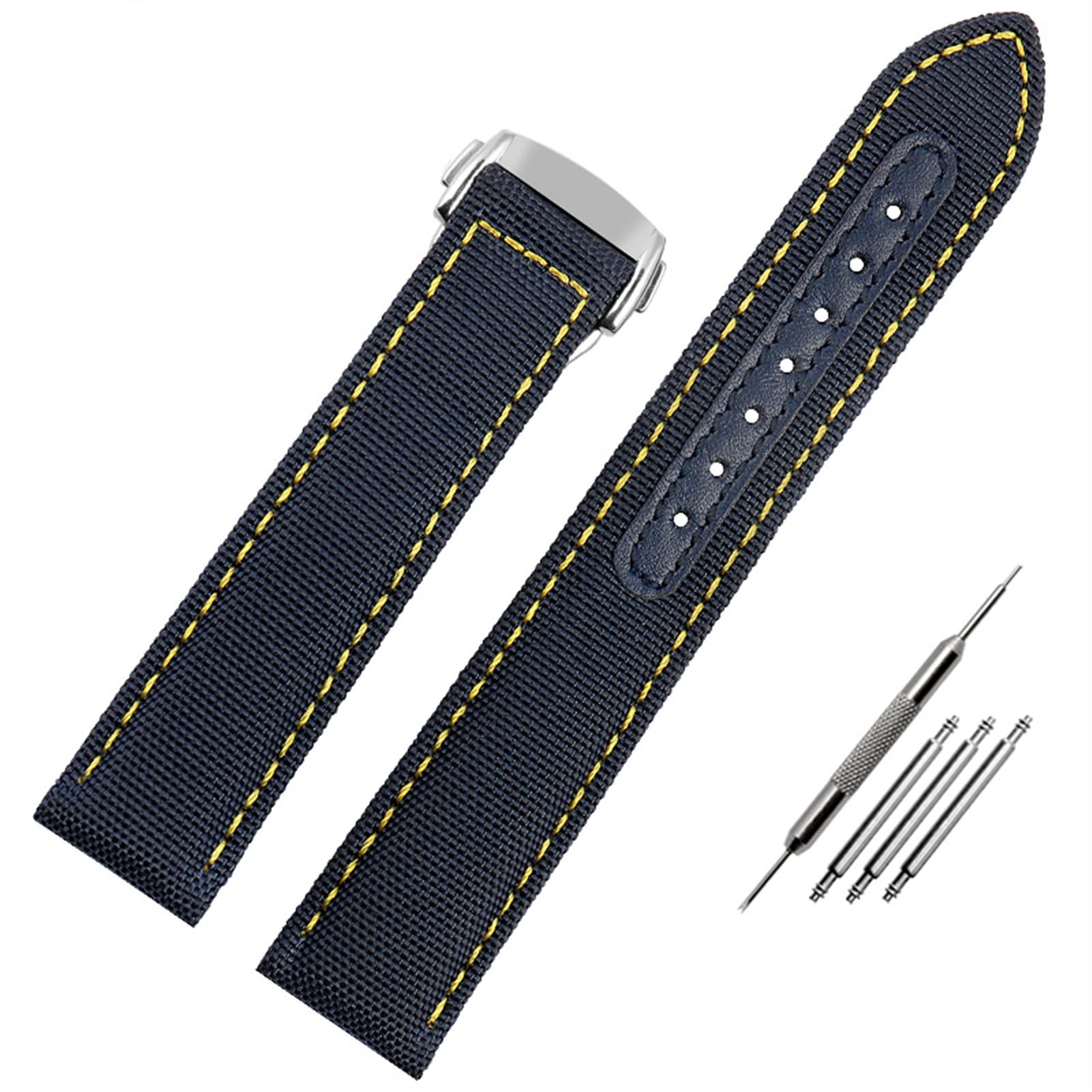 19 mm 20 mm tkany płócienny pasek do zegarka Omega Seamaster 300 AT150 tkanina skóra nylon AQUA TERRA 150 niebieski czarny pasek do zegarka, 21mm, Agat