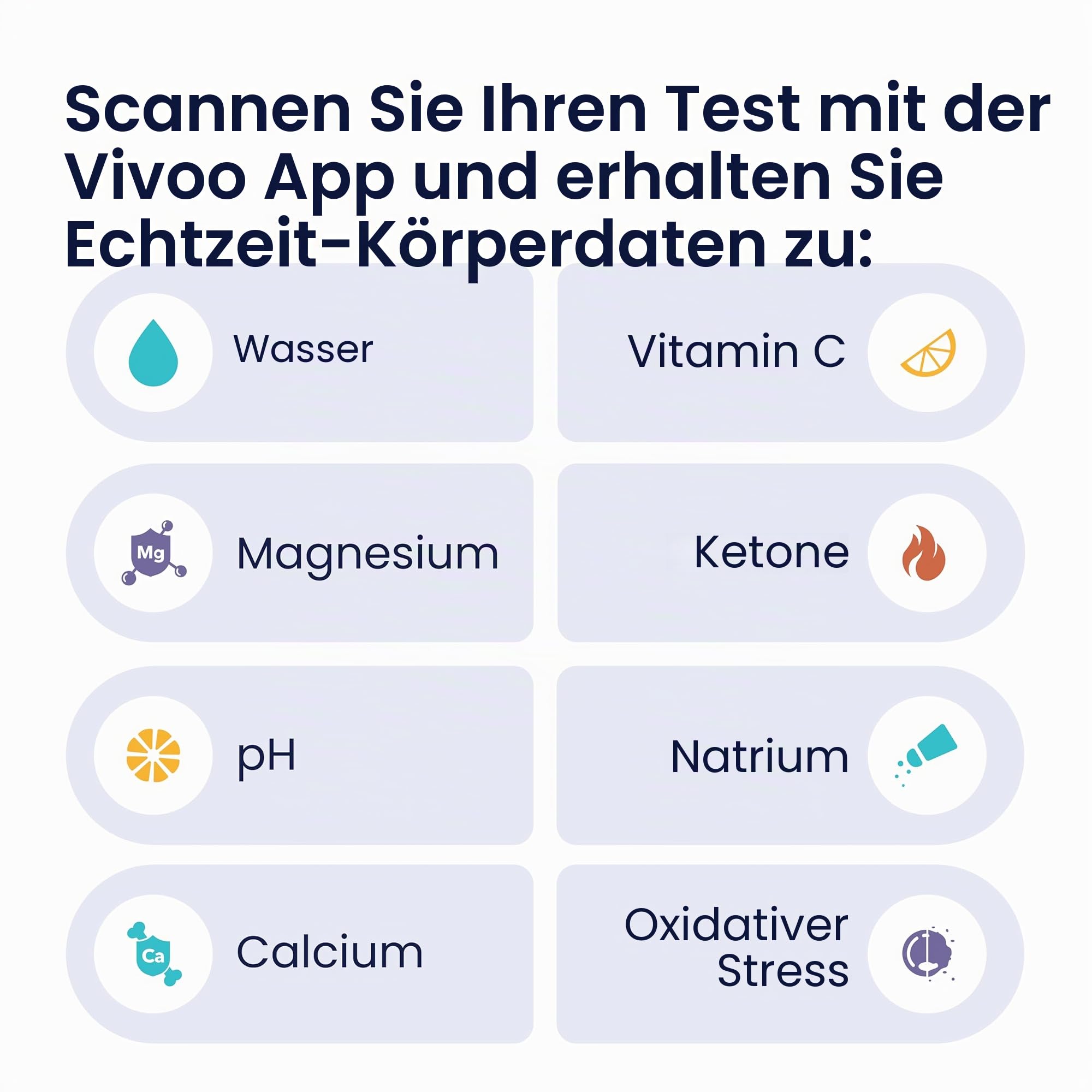 Vivoo 2.0 | Fortschrittliche Urinteststreifen mit 9 Parametern und App | Personalisiertes Heimmessgerät für Ketone, pH, Natrium, Hydratation, Magnesium, Kalzium und mehr | 6 Monate / 24 Tests
