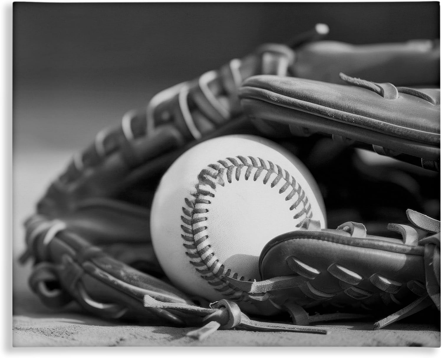 Stupell Industries Baseball Mitt & Ball Canvas Wall Art Design by Daphne Polselli, 20 x 16