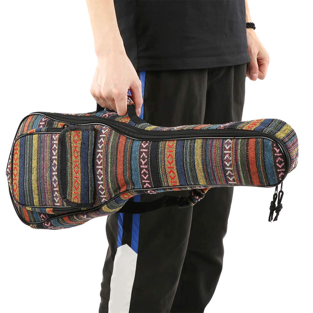 Borsa per ukulele Custodia per ukulele da concerto incorporata in cotone addensato con cinghie posteriori e laterali per ukulele a 4 corde Accessori Per Prestazioni