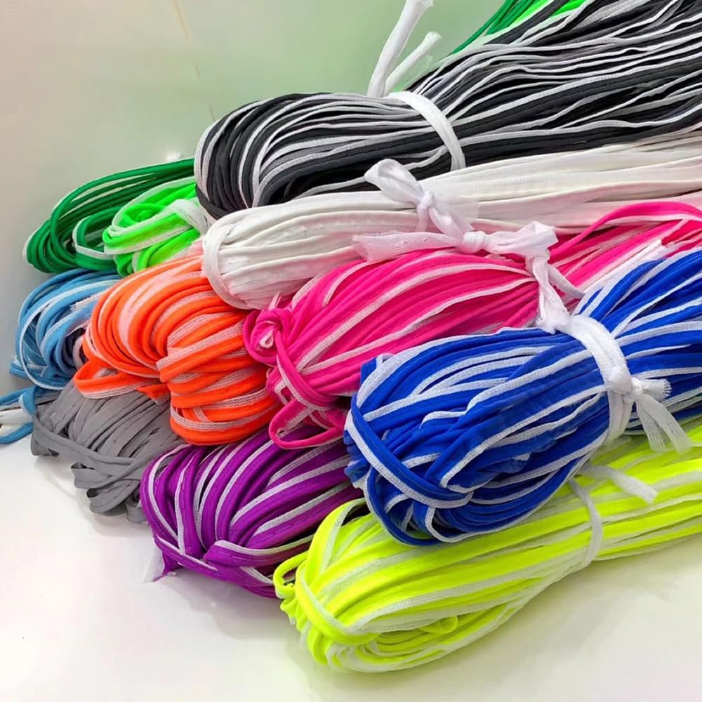 100Yard 8mm-10mm Width Reflective Polyester Webbing,Reflective Fabric Tape Strip Edging Braid Trim Highlight Reflective Webbing Ribbon by 100m Length