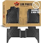 LAX No-Smell TPE Floor Mats for 2015-26 Ford F150, 2022-26 F150 Lightning SuperCrew Cab Without Fold Flat Storage Box, All Season Protection Mats for Trucks, Front and 2nd Seat Floor Liners,