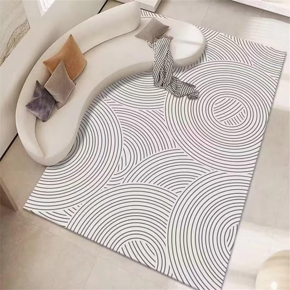 Tapis de sol pour dressing gris rectangulaire 160x240 anti-poussière moderne
