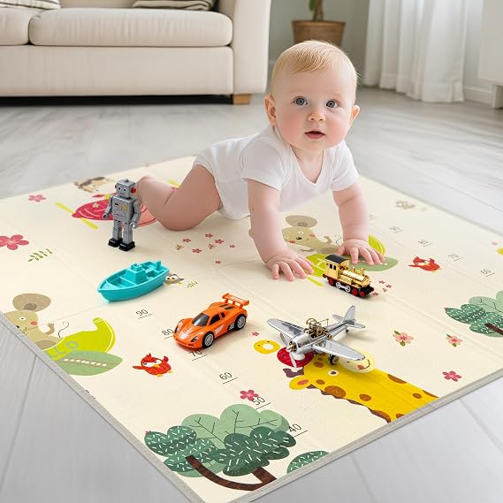 Baby Play Mat 127 x 127 cm, Foldable Waterproof Reversible Foam Mat
