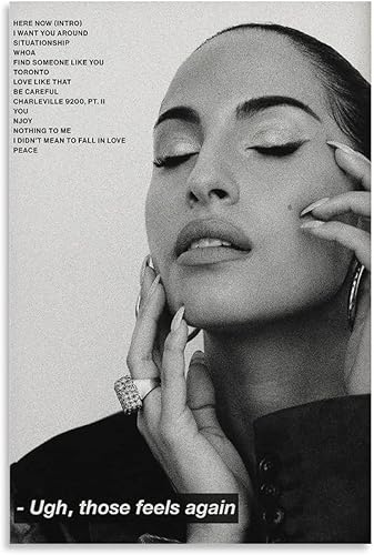 MALOOS Snoh Aalegra Ugh Those Feels Again - Póster de lienzo decorativo para pared, sala de estar, dormitorio, decoración de regalo, sin marco, 24 x