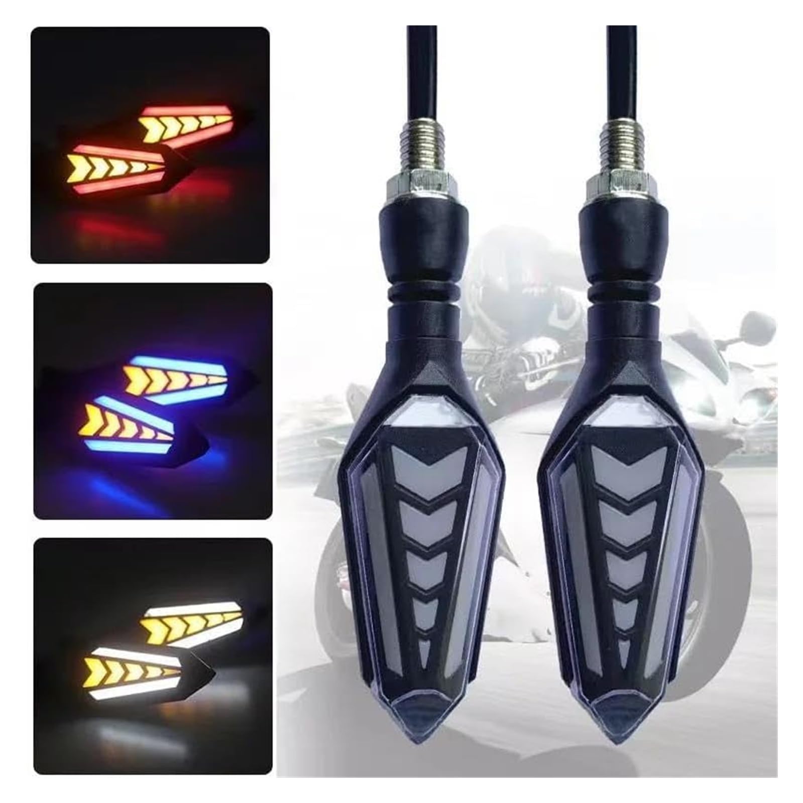 Indicatore Direzione Anteriore per Yamaha MT 07 09 TMAX 500 530 Frecce per Motociclette LED Indicatori di Direzione Luci Lampeggianti Sequenziali Marcia(4pcs Red)