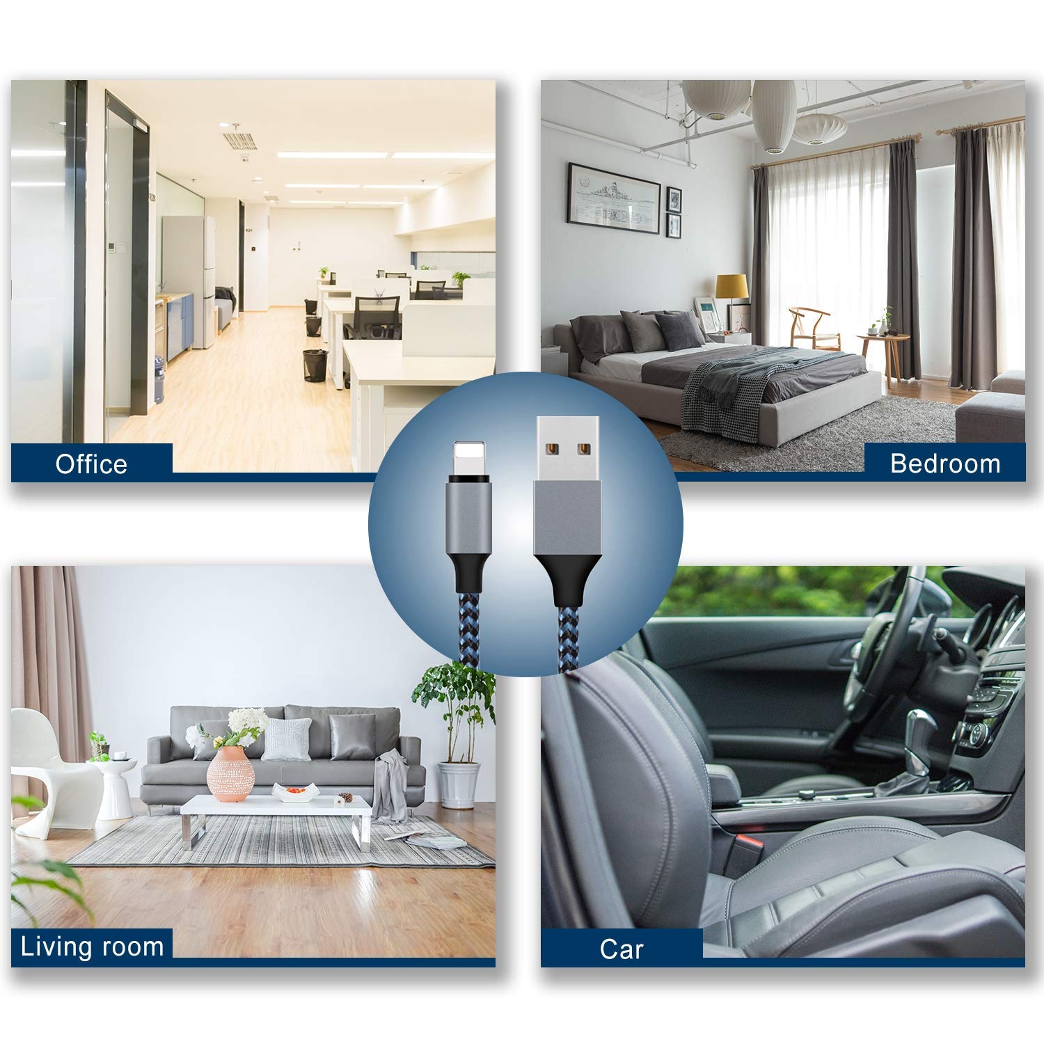 Rеvіеw iPhone Charger,Lightning Cable 3Pack 10Ft Sundix iPhone Charger Cable Nylon Braided Charging Cable Cord Compatible X 8 8plus 7 7plus 6s 6s Plus More-Blue Prоmо 40% оƒƒ iPhone Charger,Lightning Cable 3Pack 10Ft Sundix iPhone Charger Cable Nylon Braided Charging Cable Cord Compatible X 8 8plus 7 7plus 6s 6s Plus More-Blue