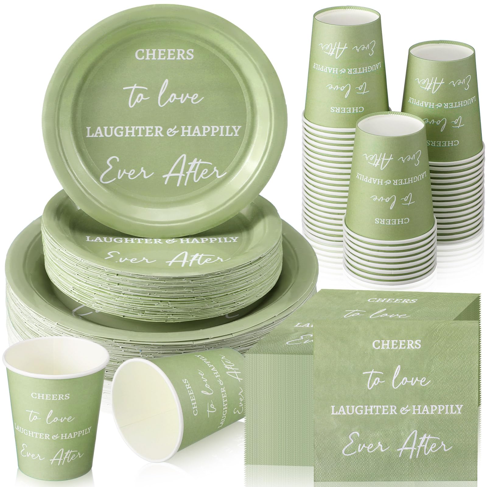 250 Pcs Bridal Shower Plates and Napkins and Cup Sets Bridal Shower ...