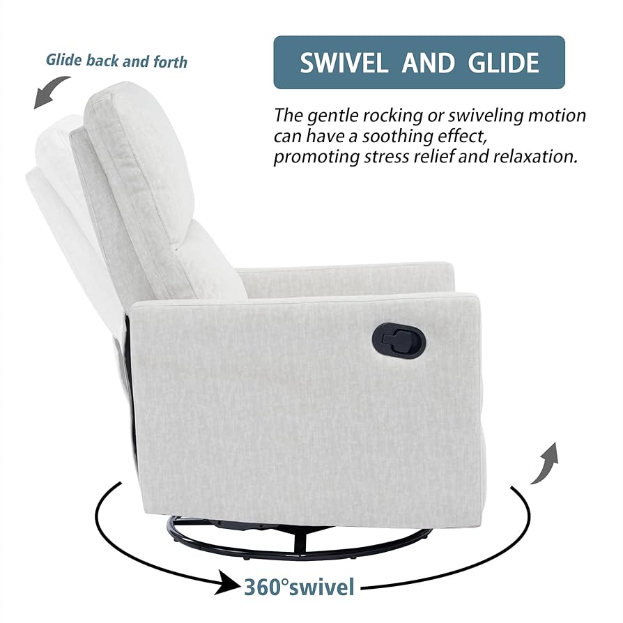 Amazon.com: Ketaiyou Swivel Rocking Recliner Chair for