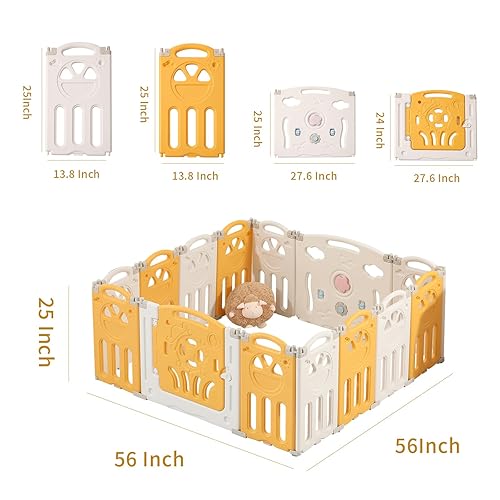Miniatura 6 de Baby Playpen, Foldable Baby Playpen, Playpen for Babies and Toddlers, Baby Play Pen Large Baby Play Yard, Portable Baby Gate Playpen Safety Activity