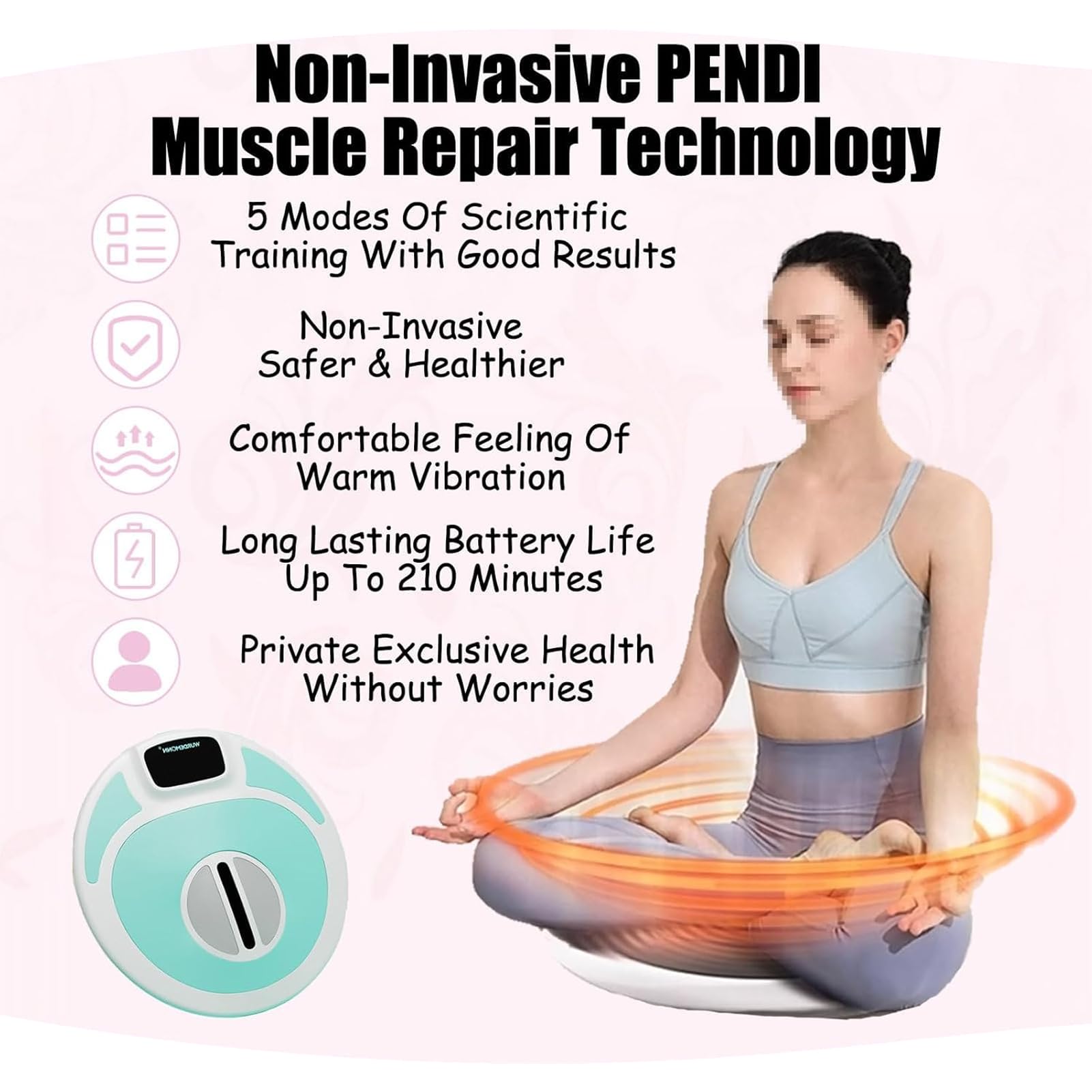 Sedia Kegel EMS, Elettrostimolatore Pavimento Pelvico con Intensità Regolabile, Sedia Kegel per Riposo Post Parto e Incontinenza, Rafforzatore Muscolare per Casa