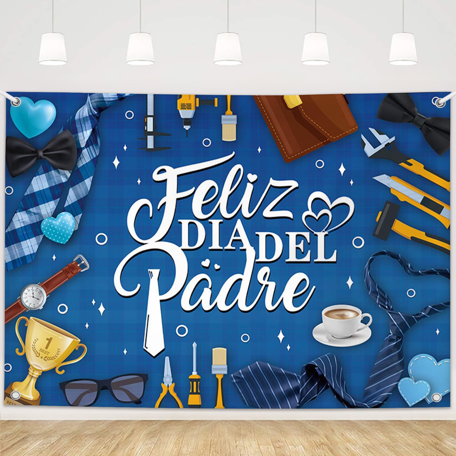 MEHOFOND Feliz Día Del Padre Backdrop Mexican Happy Father's Day Photography Background Feliz Cumpleanos Papa Best Dad Ever Dad Birthday Party