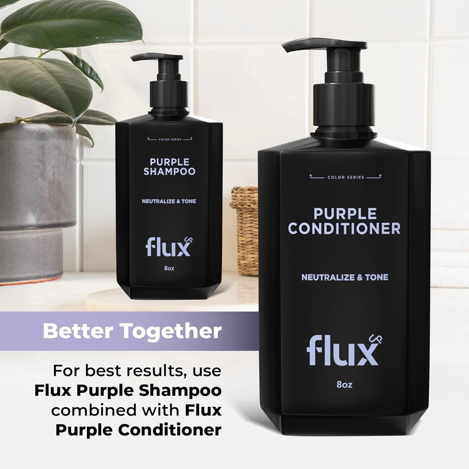Purple Shampoo and Conditioner for Blonde Hair Women & Men – Blonde & Silver Hair Toning – Anti-Brass Sulfate Free Shampoo and Conditioner - 8 fl oz - Image 9