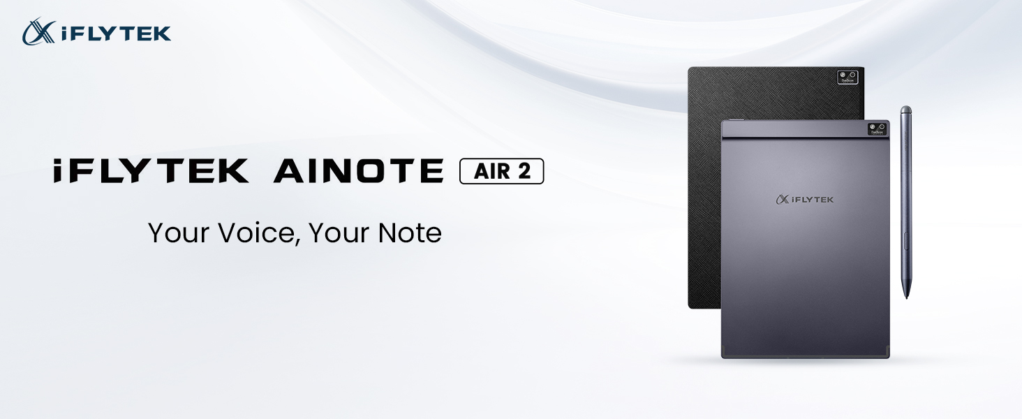 iFLYTEK AINOTE Air 2 Bundle – Stylus Pen & Folio Case, 8.2