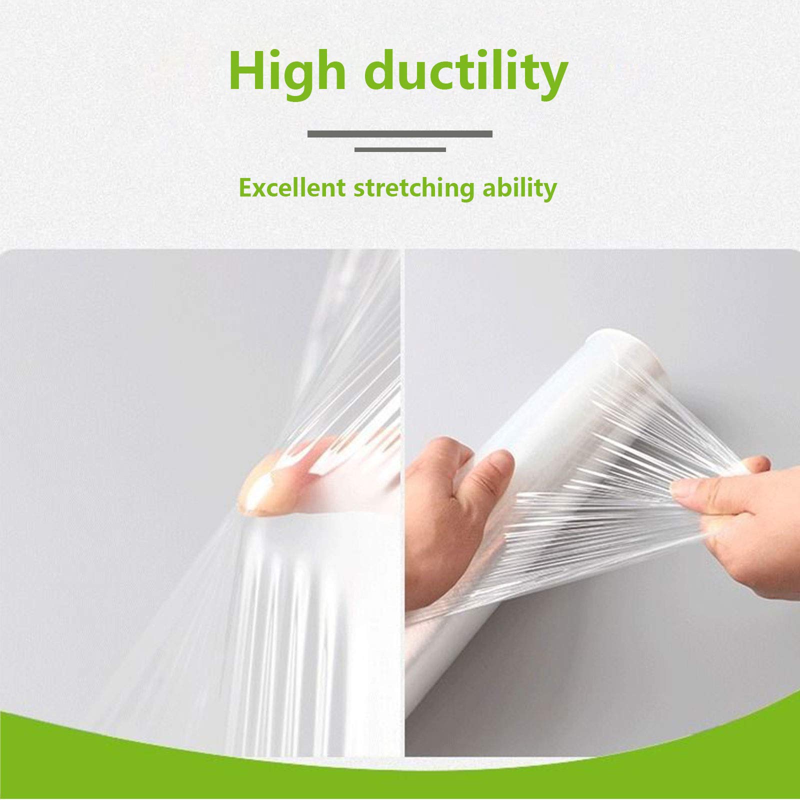 Douzi Confezione da 4 rotoli di pellicola trasparente per alimenti, 100 m x 30 cm, per conservare gli alimenti, per la preparazione della cucina, riutilizzabili (adatti per dispenser di piccole