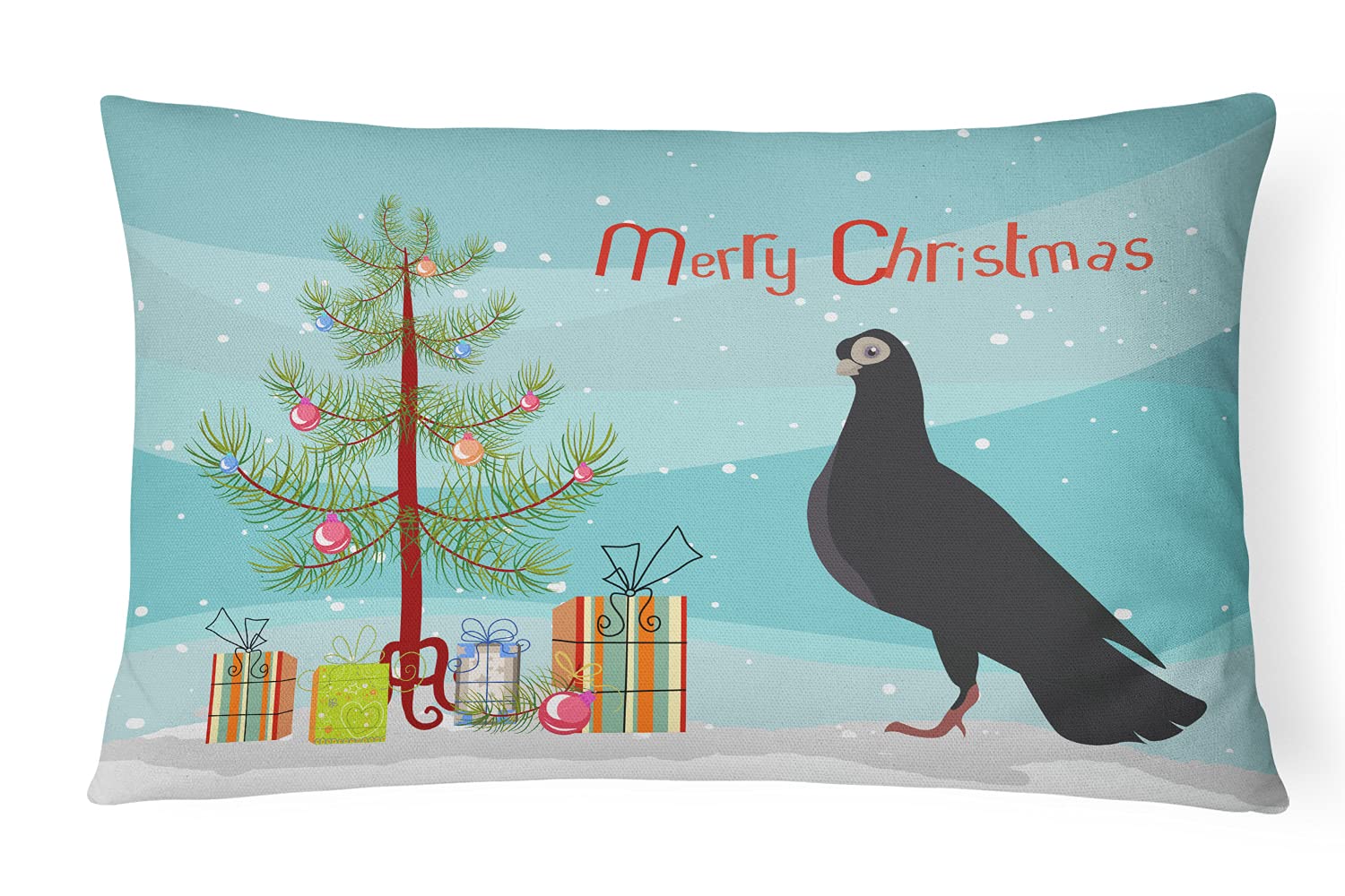 Budapest Highflyer Pigeon Christmas Canvas Fabric Decorative Pillow