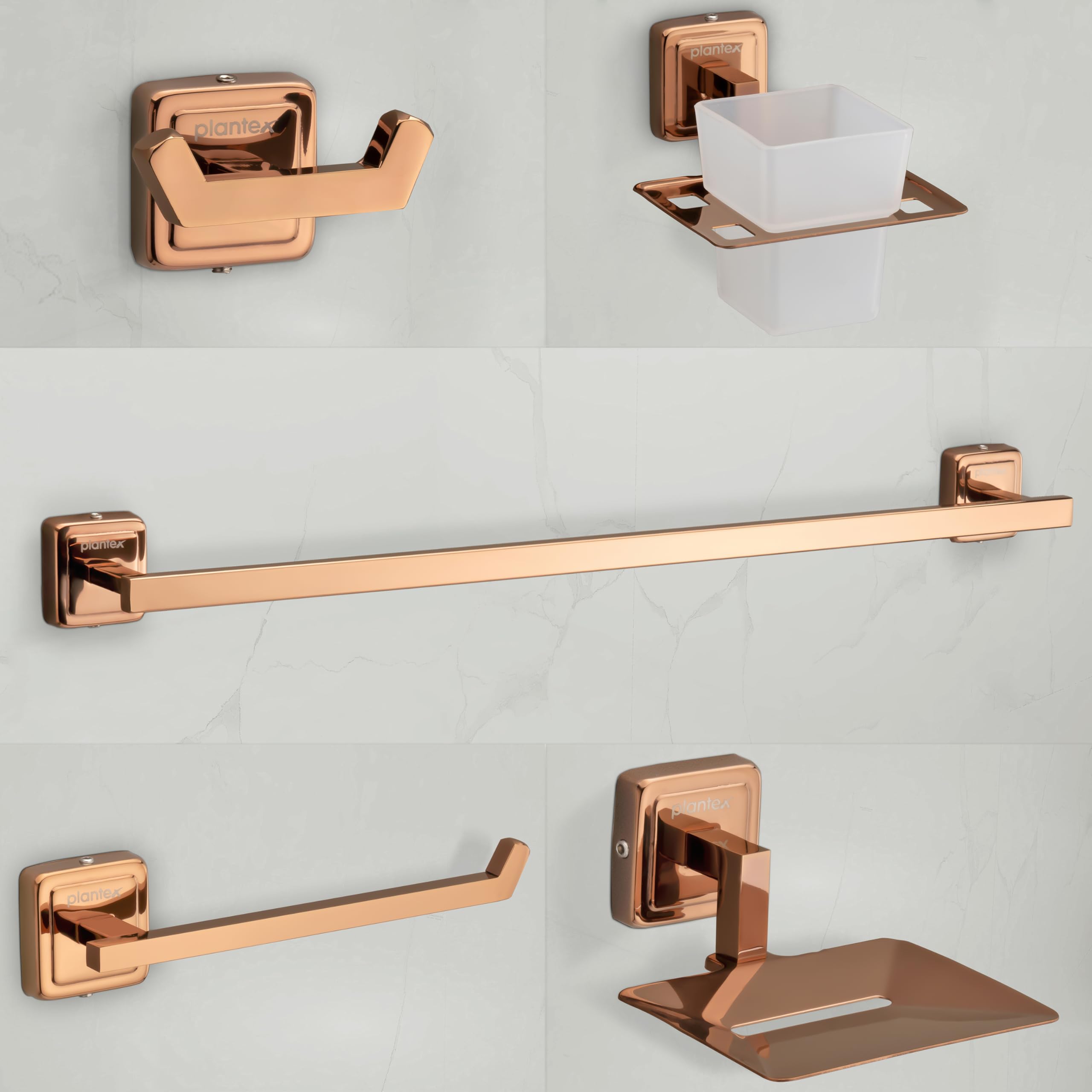 Plantex Decan 304 Grade Stainless Steel Towel Rod for Bathroom/Soap Holder/Napkin Ring/Tumbler Holder/Robe Hook/Bathroom Accessories - Rose Gold (B0CJRPTVJY) Amazon Price History, Amazon Price Tracker