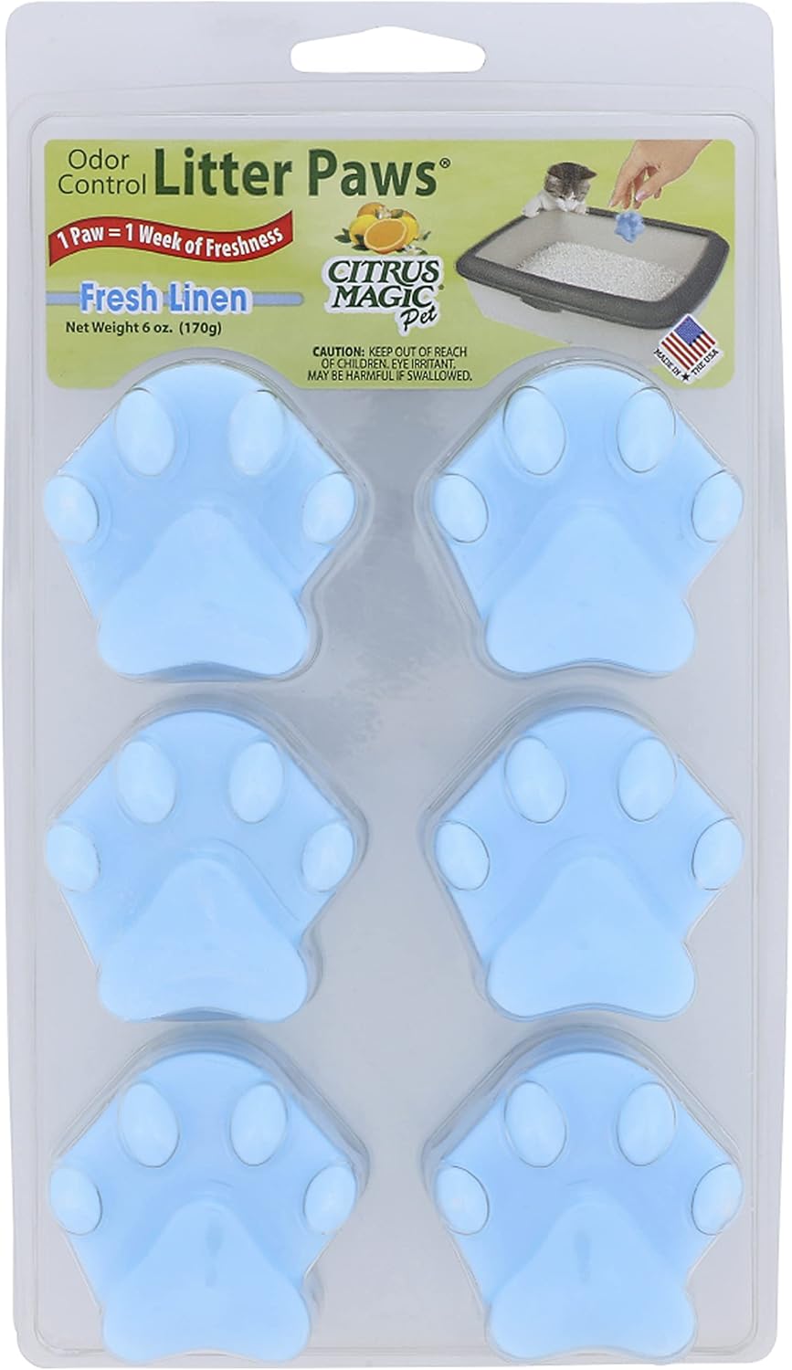 Citrus Magic Pet Odor Control Paws for Litter Boxes, Fresh Linen, 6Count Amazon.co.uk Pet