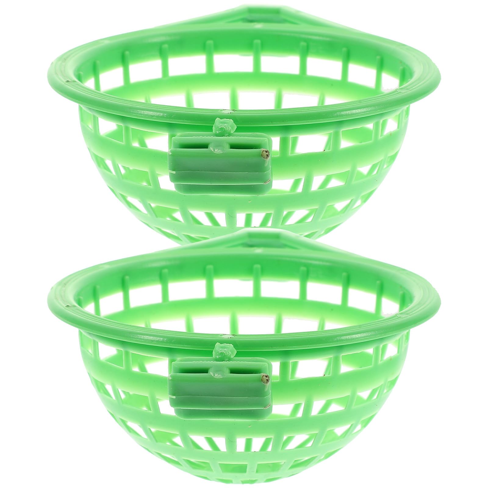 Nids pour pigeons vert en plastique avec support de bassin stable et lavable x2