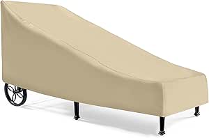 SunPatio 80" Patio Chaise Lounge Cover, Beige