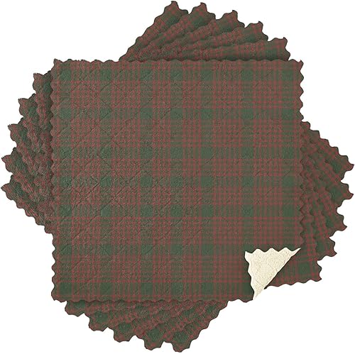 Miniatura 7 de KLL Christmas Plaid Checkered Tartan Pattern Microfiber Dish Towels for Kitchen Quality Cotton Tea Towels Kitchen Christmas Kitchen Hand Towels Dish