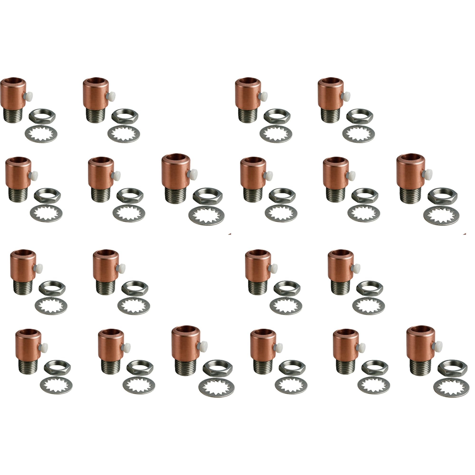 5 Pcs Vintage Metal Cord Grip with 10mm Female Thread Cable Lock Strain Relief Screws Directly into Lampholder DIY & Light Fitting (20 Pack)