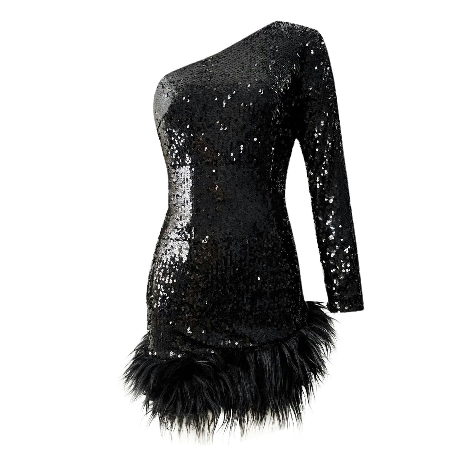 Robe de soirée sexy résolvant le manque d'éclat avec paillettes et dos nu WEITING